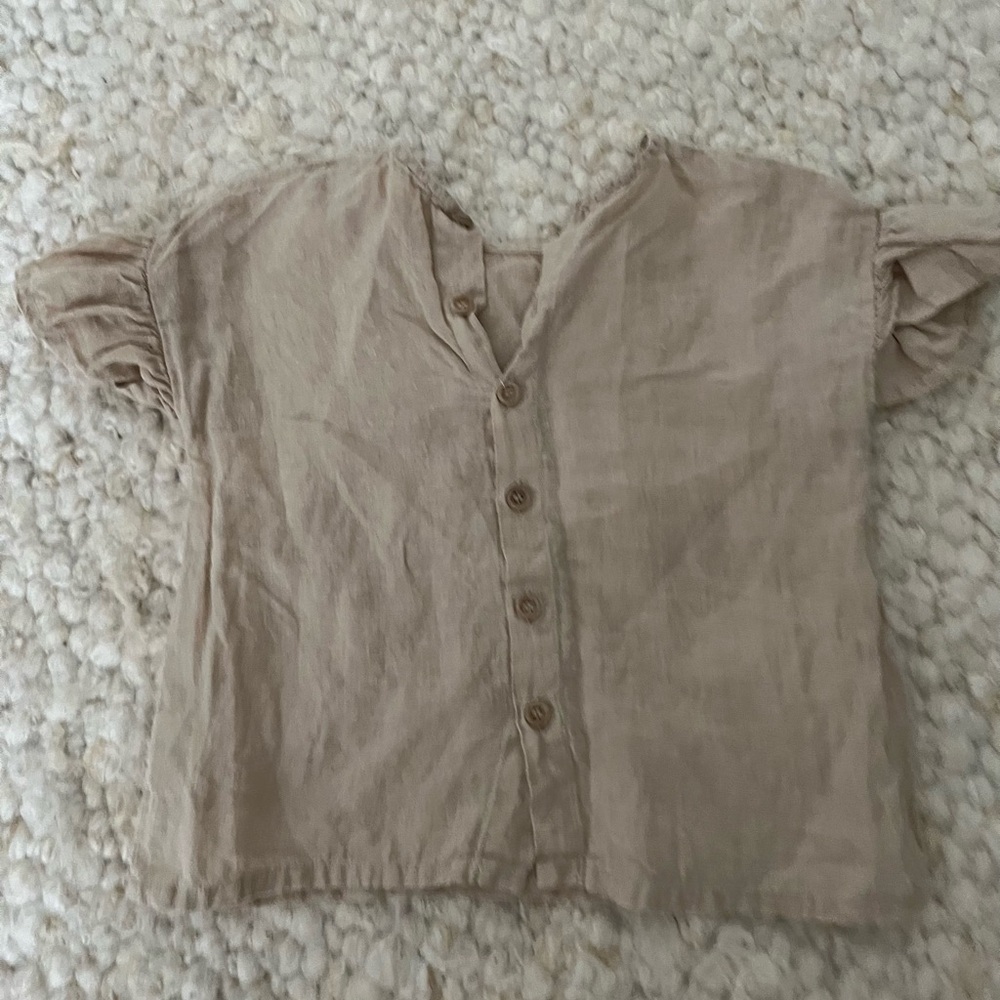 The simple folk linen toddler blouse